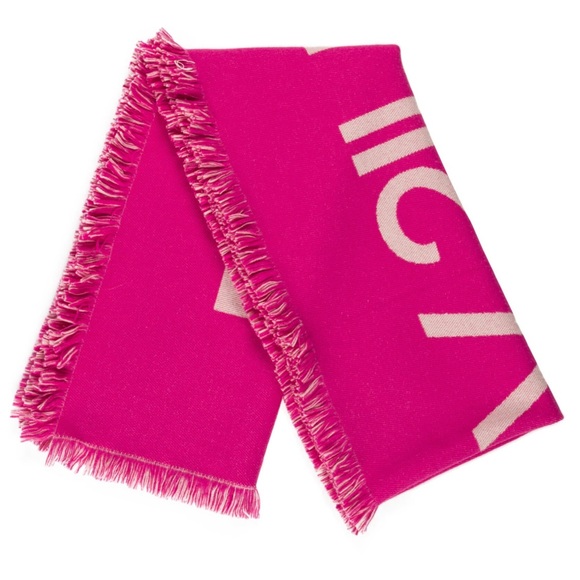 Louis Vuitton Wool Cashmere Echarpes Team Scarf Pink - Picture 2 of 13